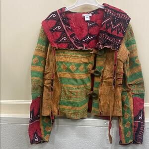 Dean Alan medium vintage cotton printed hooded rare jacket
